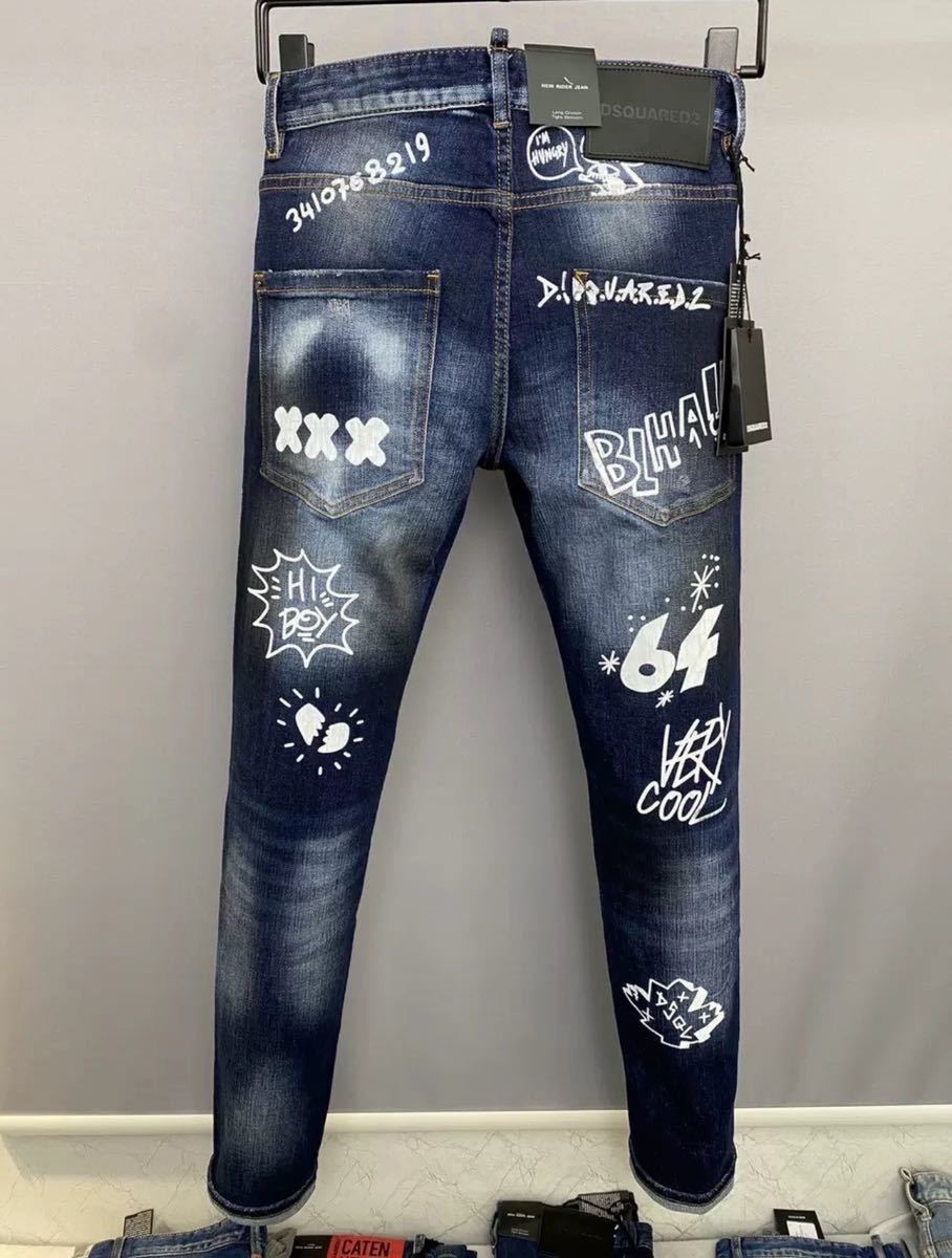 Dsquared2 size52 ディースクエアード ダメージデニム ジーンズ-