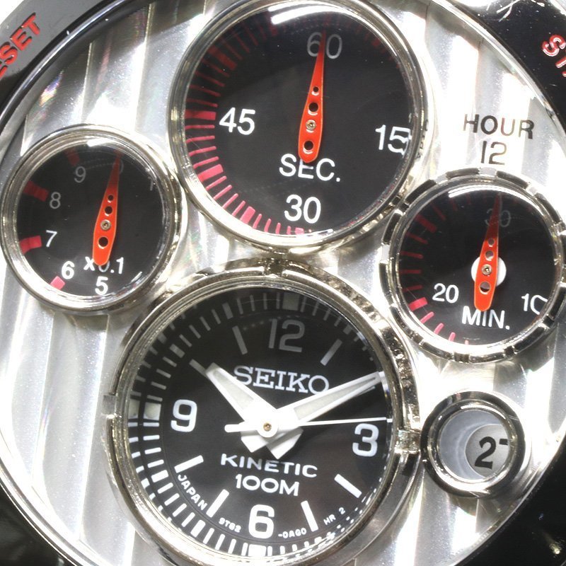 OH済！ SEIKO セイコー スポーチュラ 2007年 ホンダレーシングF1 750本限定 9T82-0AH0 SLQ023J1 （質屋 藤千商店）_画像9