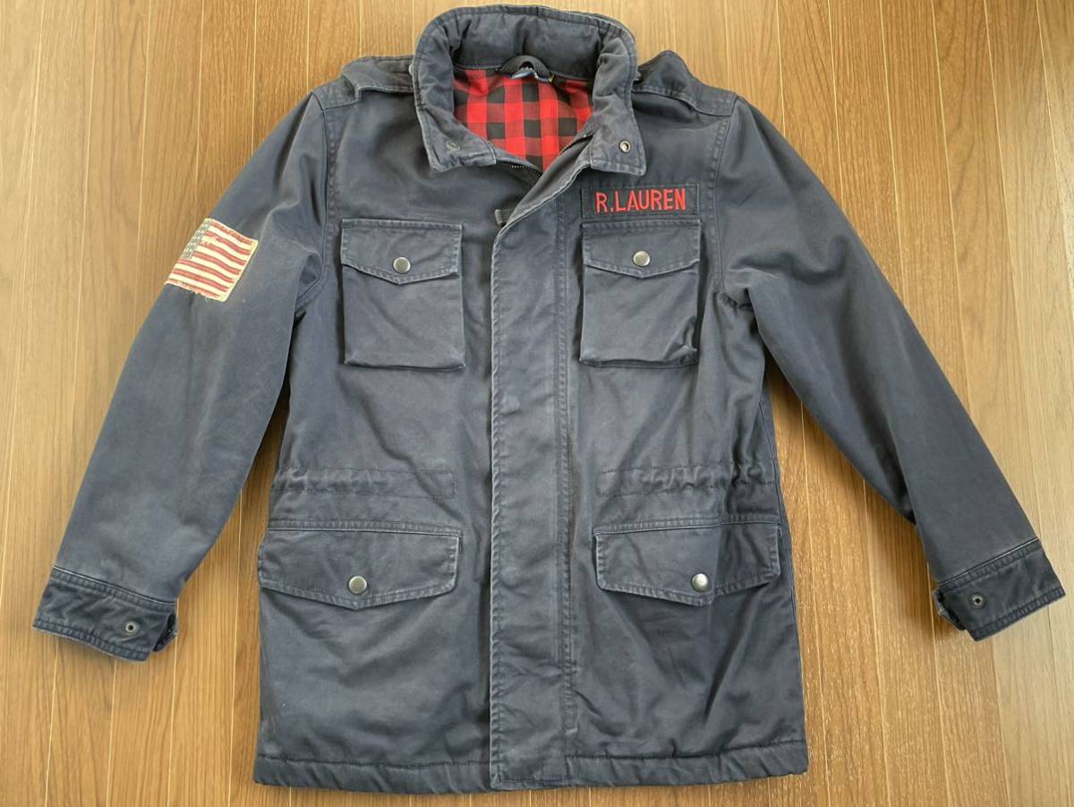 Polo Ralph Lauren M-51 TYPE フィールド ジャケット ポロ ラルフローレン キッズ用 150cm 中綿 TALONジップ使用 オールド ビンテージ_画像3