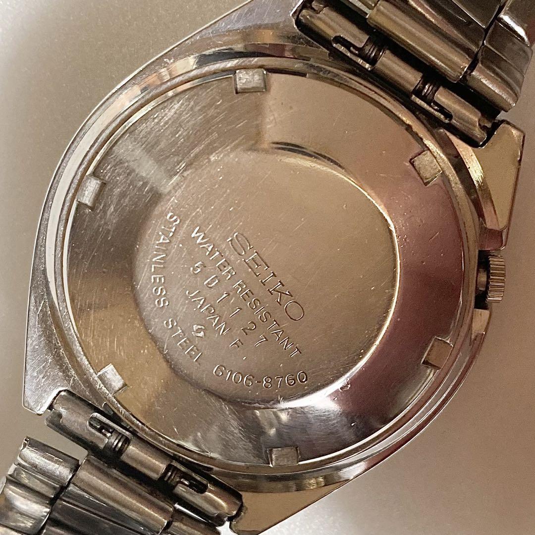 セイコー6106-8760アクタスSS腕時計メンズ自動巻きデイデイトSEIKO