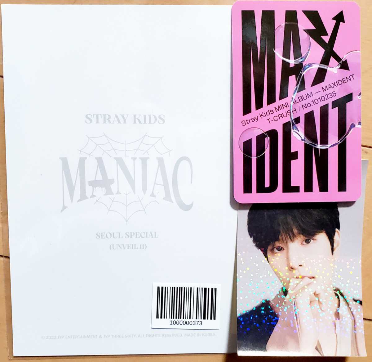 stray kids MAXIDNT スンミン　トレカ　シール