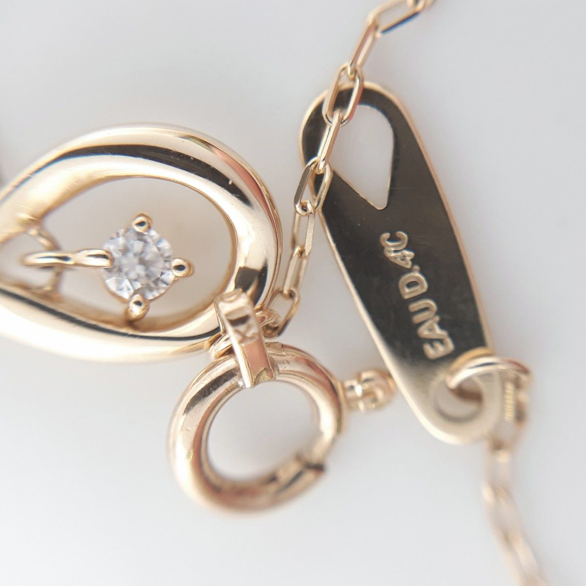 EAU DOUCE 4℃ オデュース K10 YG ネックレス しずく型 EAU DOUCE 4℃ オデュース K10 YG ネックレス しずく型