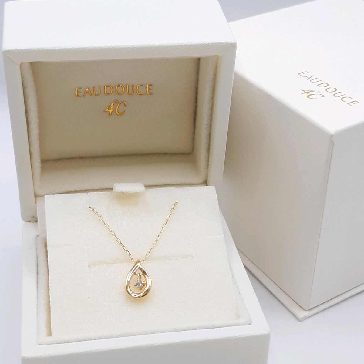 EAU DOUCE 4℃ オデュース K10 YG ネックレス しずく型 EAU DOUCE 4℃ オデュース K10 YG ネックレス しずく型