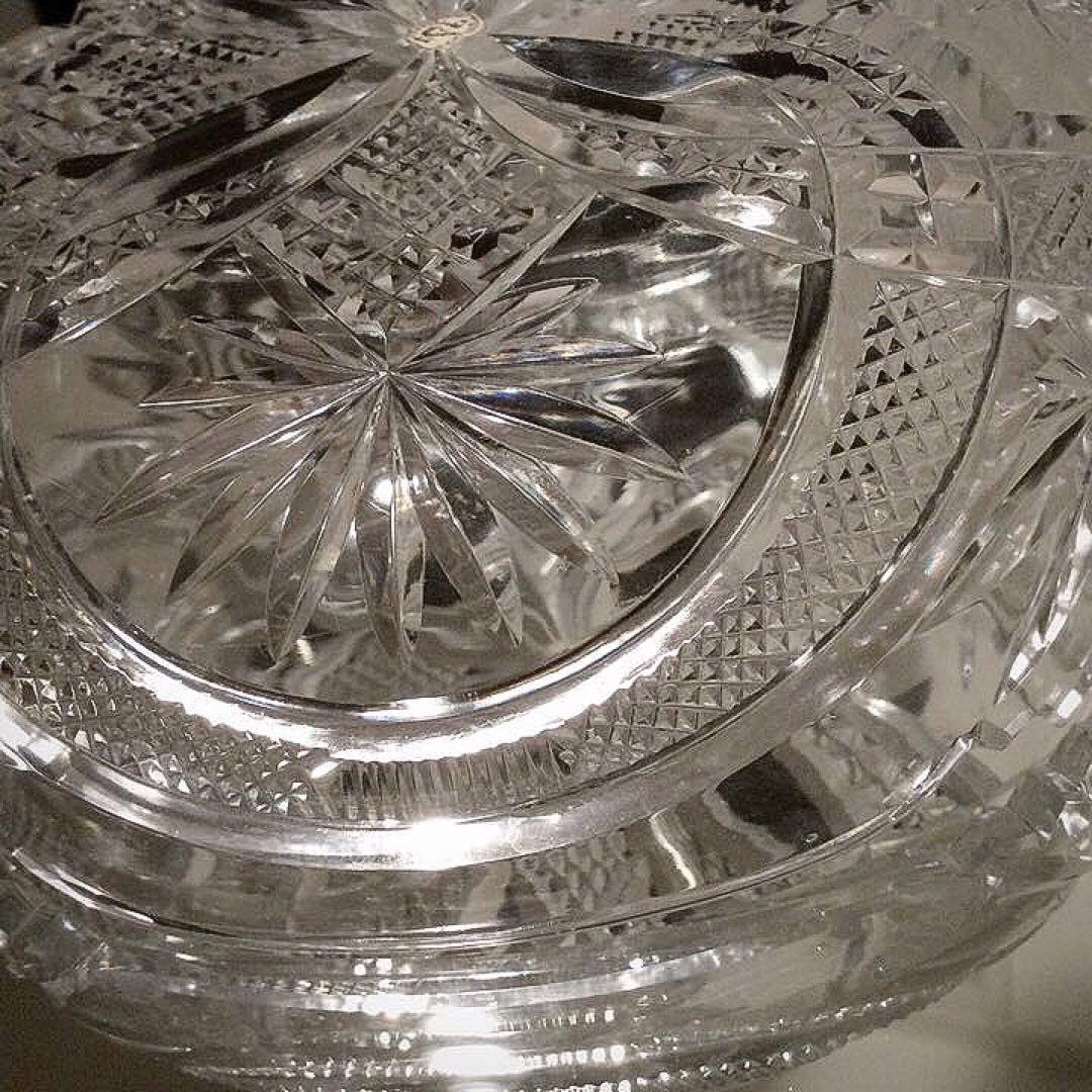 極希少☆美品 オールドバカラ 1890年 クリアクリスタル カット装飾 丸