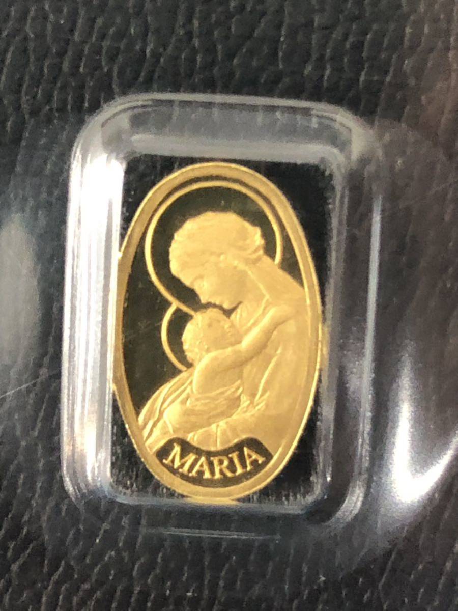 聖母マリア金貨 1g 純金コイン スイス パンプ社発行 K24 99.99%の画像2