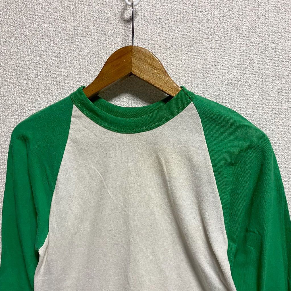 70s USA製 RUSSELL ラッセル ラグラン Tシャツ M 金タグ ビンテージ 7分袖_画像3