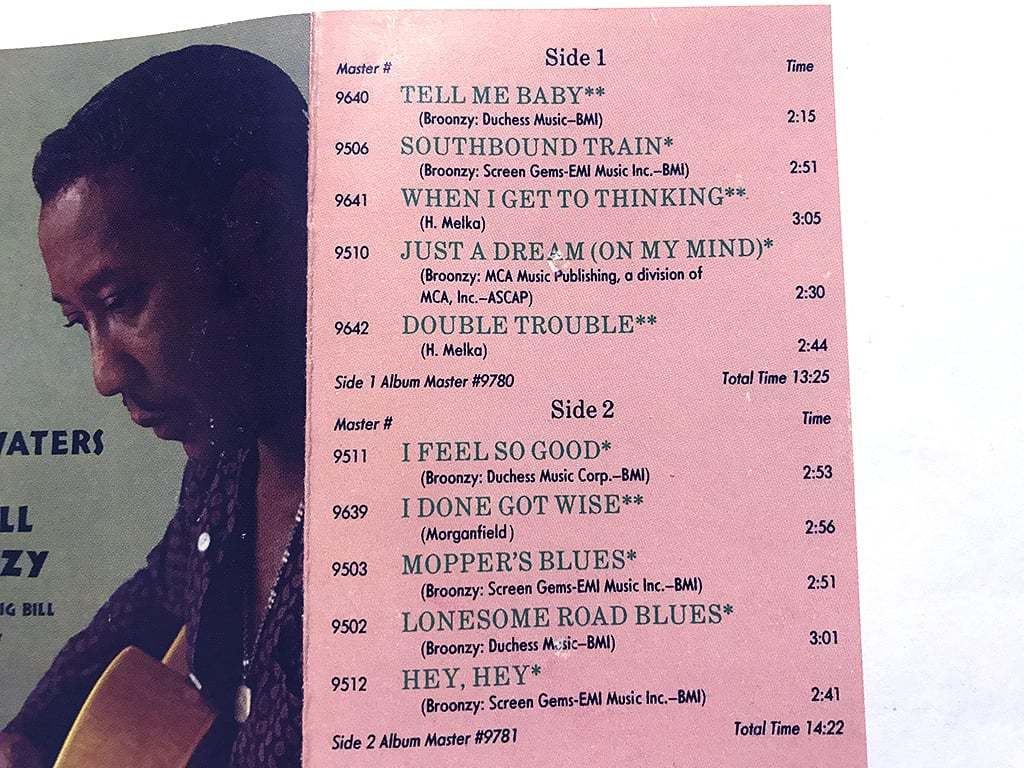 ■カセットテープ■マディ・ウォーターズ Muddy Waters『Sings Big Bill Broonzy』50年代チェス録音 ブルース■8本まで送料185円の画像4