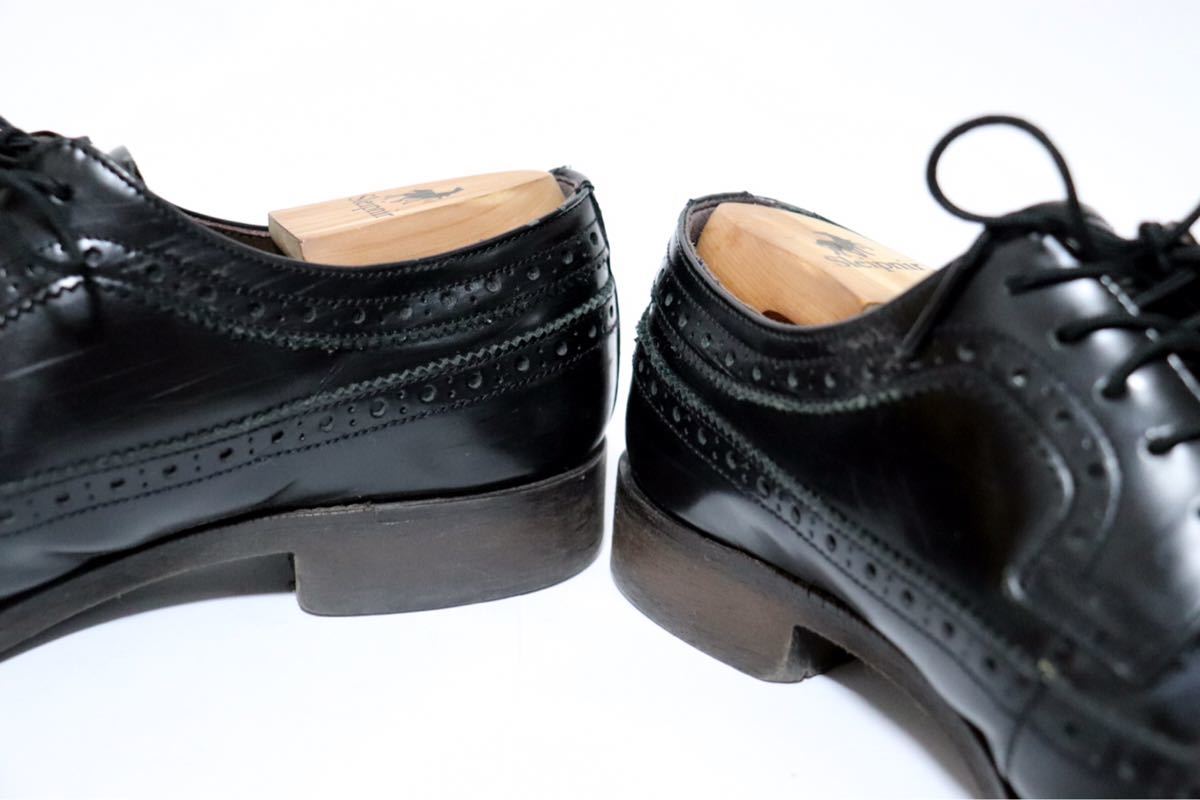 即決落札　TAKEO KIKUCHI 25㎝　ビジネスシューズ　ウィングチップ ブラック　高級靴　人気ブランド　紳士靴　フォーマル　送料無料！_画像5
