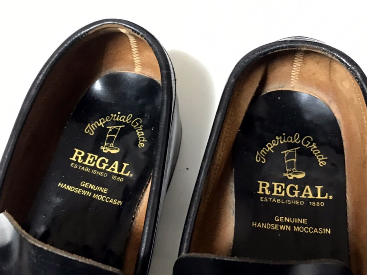 即決落札　REGAL 24㎝　ビジネスシューズ ローファー　レディース　インペリアル　高級靴　本革　ブラック　ジャンク　送料無料！_画像9