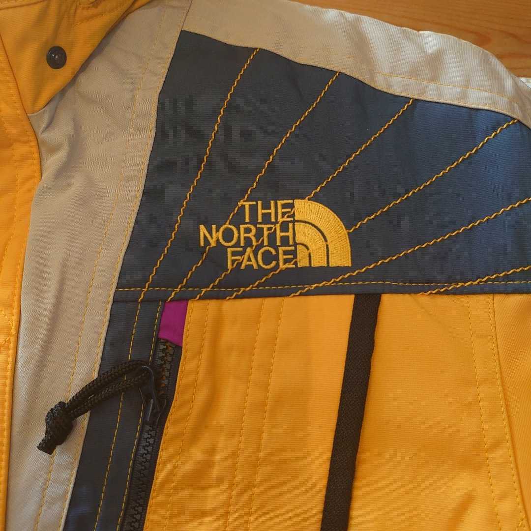 状態良 ヴィンテージ 希少 貴重 90S 防水機能あり The North Face ザ・ノースフェイス スキーウェア MOGUL モーグル イエロー M 日本製_画像3