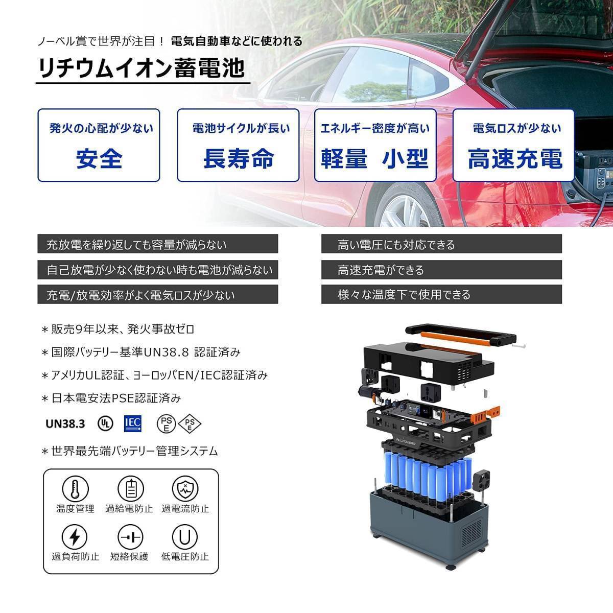 国産品 S300 ポータブル電源 300W 78000mAh 288wh大容量バッテリー