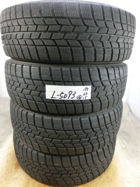 L-5093 溝あり 中古スタッドレス グッドイヤー ICE NAVI 6 195/65R15 91Q (4本)_画像1