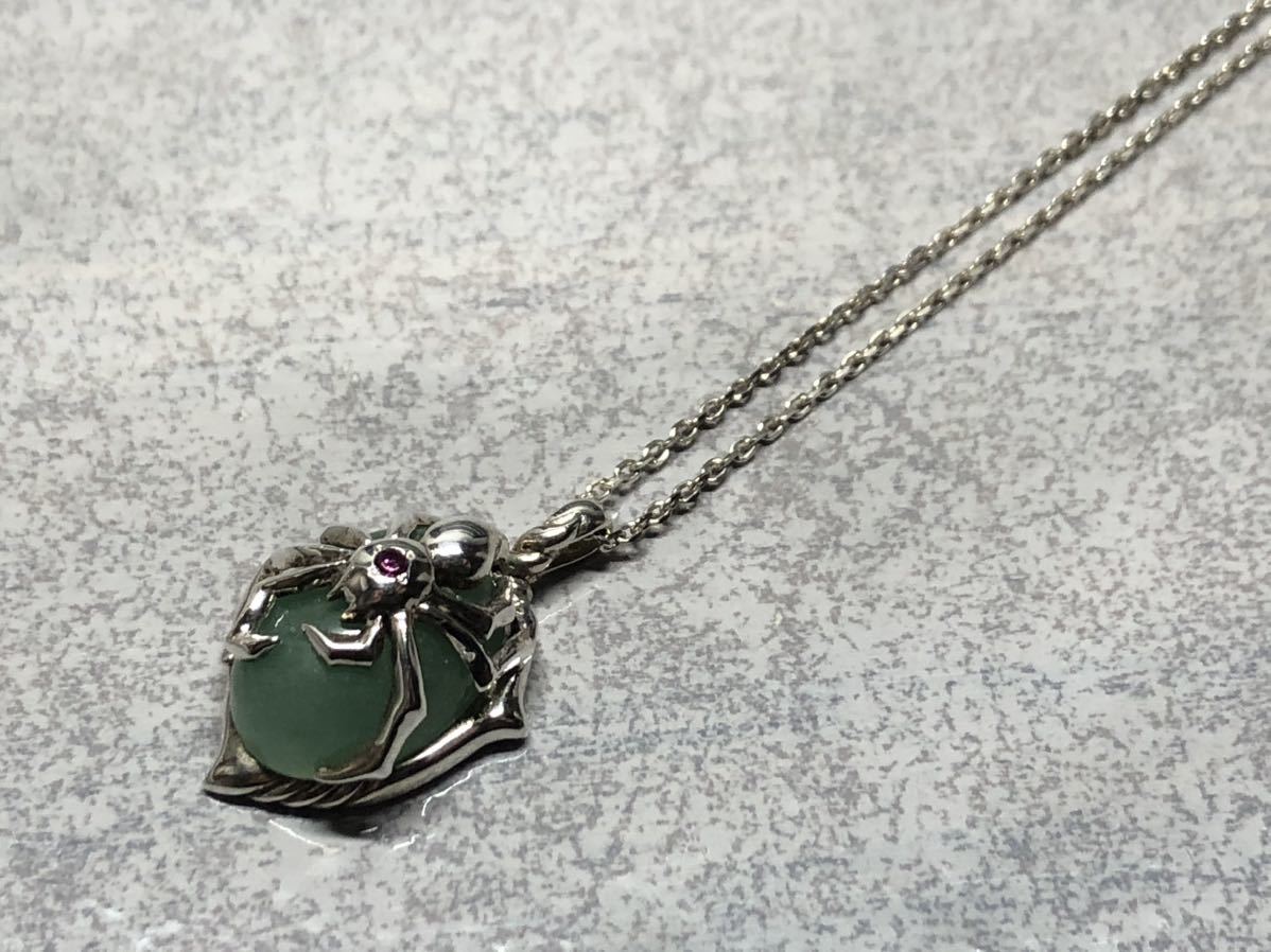 UZU　ストーン　スパイダー　ネックレス　シルバー　silver 925