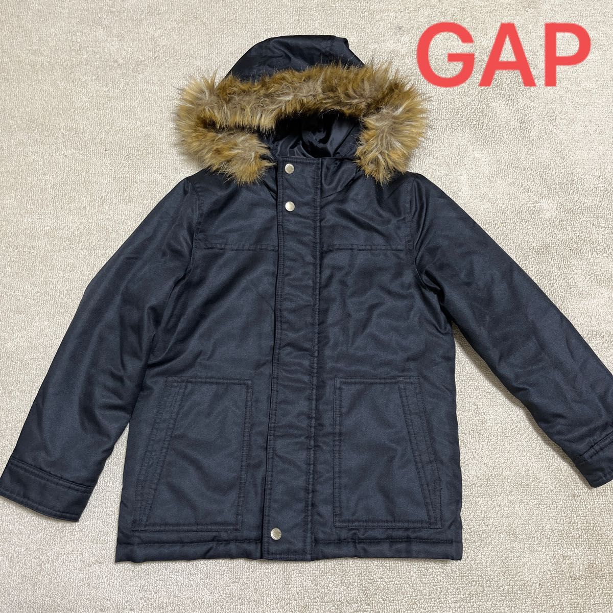 GAP ジャンバー コート 黒 130 中綿 ブルゾン ダウンジャケット gap kids モッズコート｜PayPayフリマ