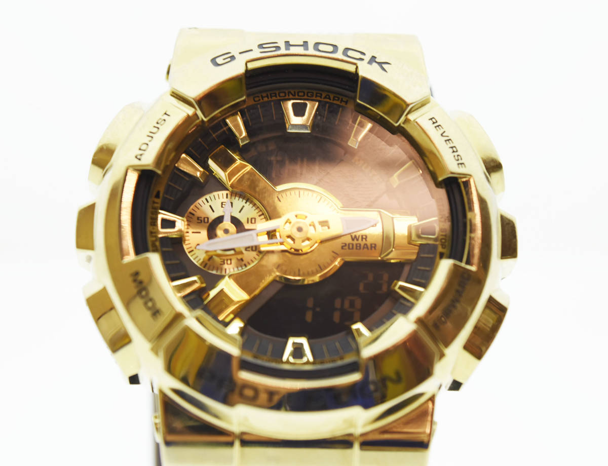 ◯ CASIO カシオ G-SHOCK ジーショック Youth Metal 20BAR 腕時計 5553 GM-110G 黒 ブラック 103_画像1