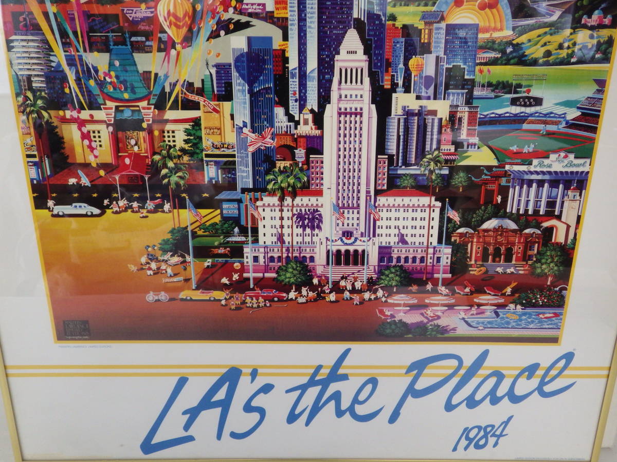 ヒロヤマガタ LA's the Place 1984 ポスター 自筆サイン入り Yahoo!オークション - (G637) ヒロ・ヤマガタ LA's The Place