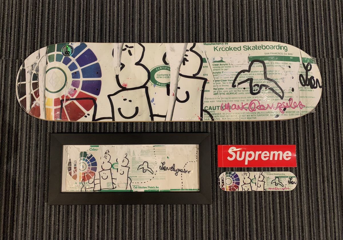 mark gonzales gonz 原画 アート krooked デッキ supreme ステッカー セット_画像1