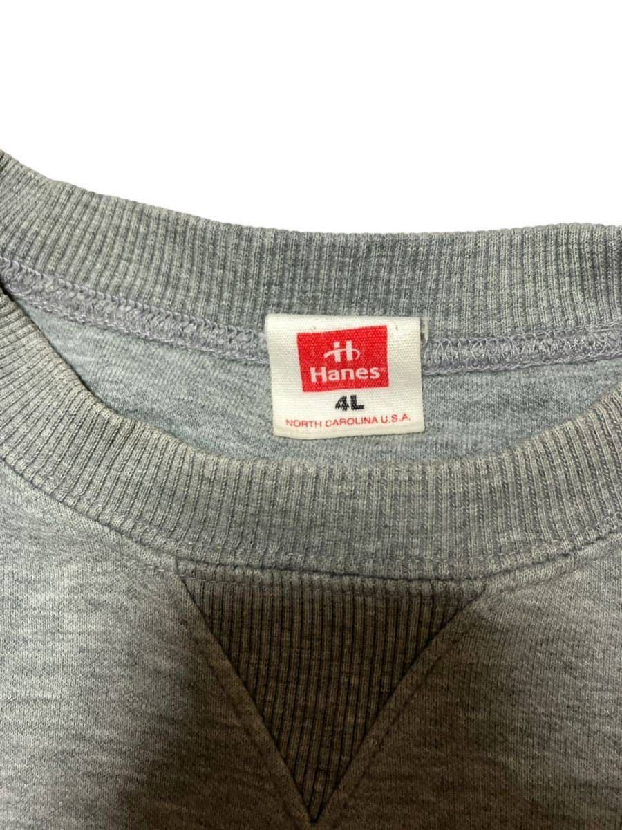 Hanes ワンポイント スウェットシャツ size4L【618】_画像6