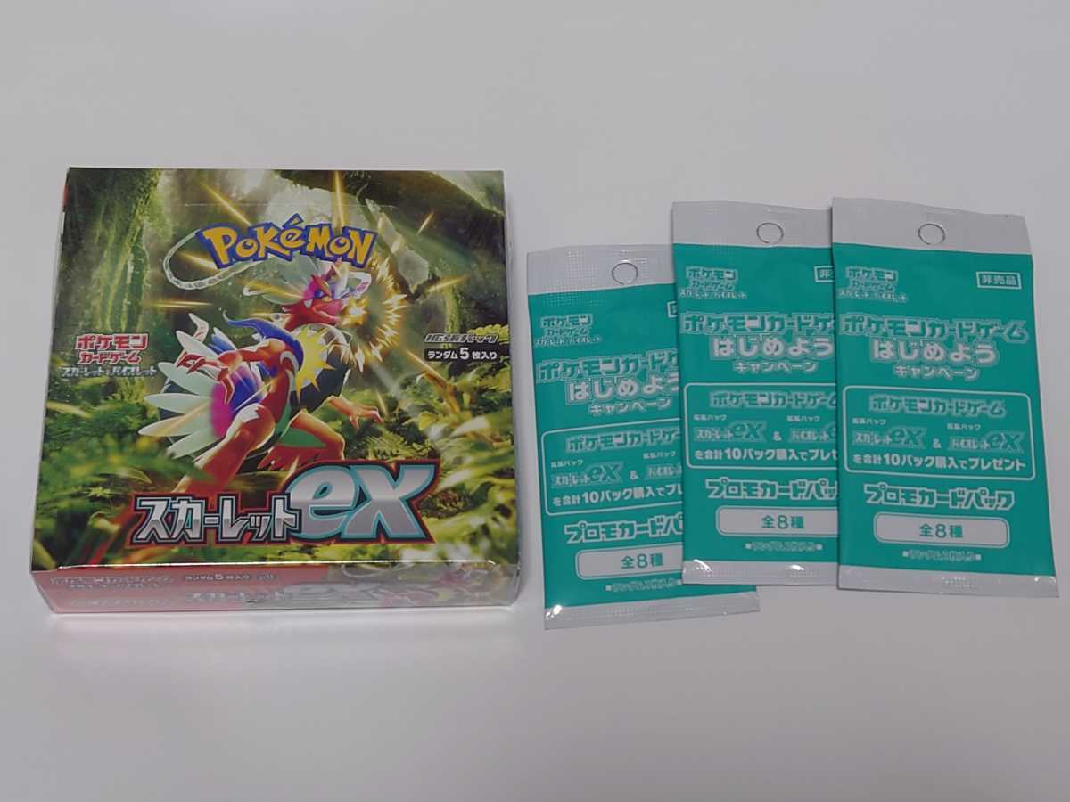 新発売の ポケモンカード スカーレットex BOX シュリンク付き プロモ ...