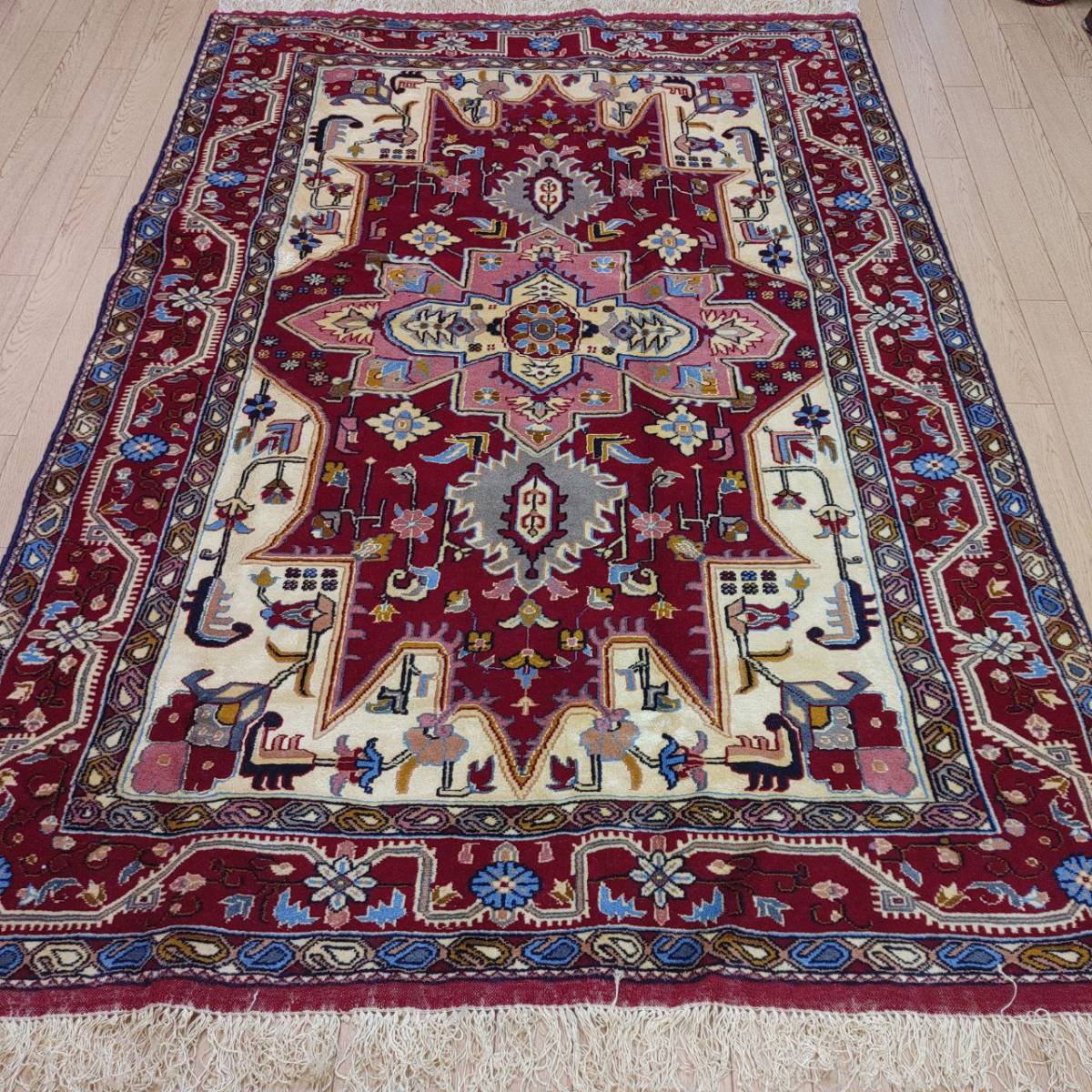 ペルシャ絨毯 新品 150x109 手織り クルド・ グーチャン産 persia