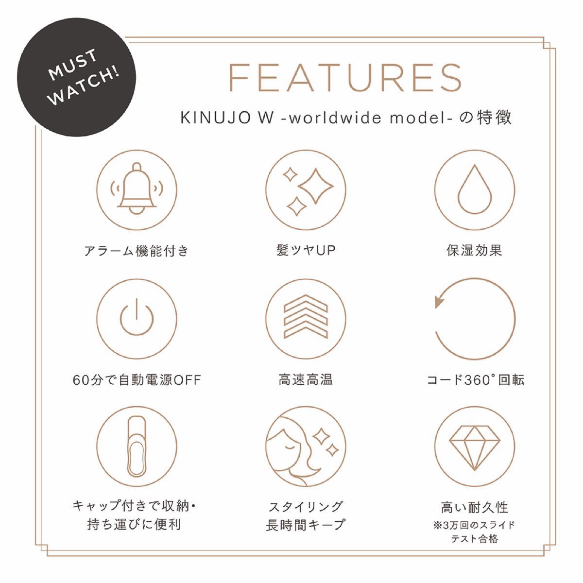 KINUJO 絹女 W World Wide Model DS100 ホワイト | www.tspea.org