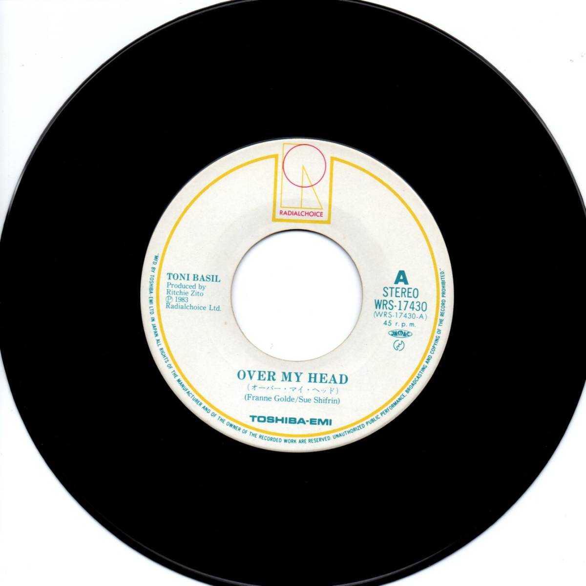 Tony Basil 「Over My Head/ Best Performance」国内盤EPレコード_画像3