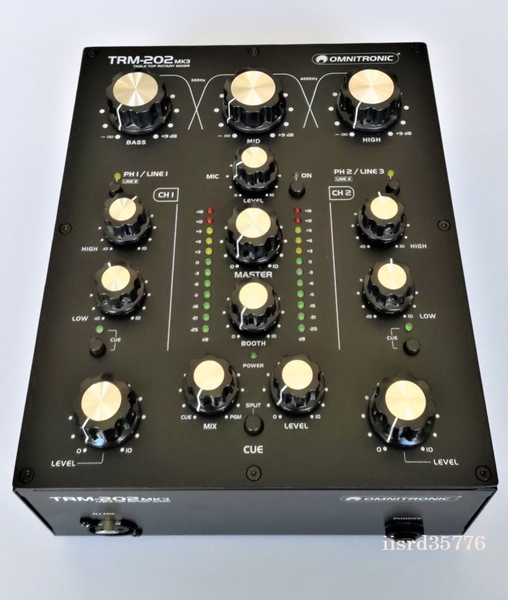 Omnitronic TRM-202 MK3 DJミキサー 2チャンネル DJ用 Omnitronic TRM-202 MK3 DJミキサー 2チャンネル DJ用