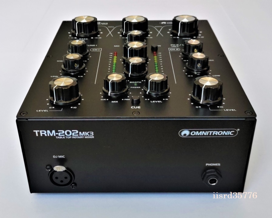 Omnitronic TRM-202 MK3 DJミキサー 2チャンネル DJ用 ロータリー