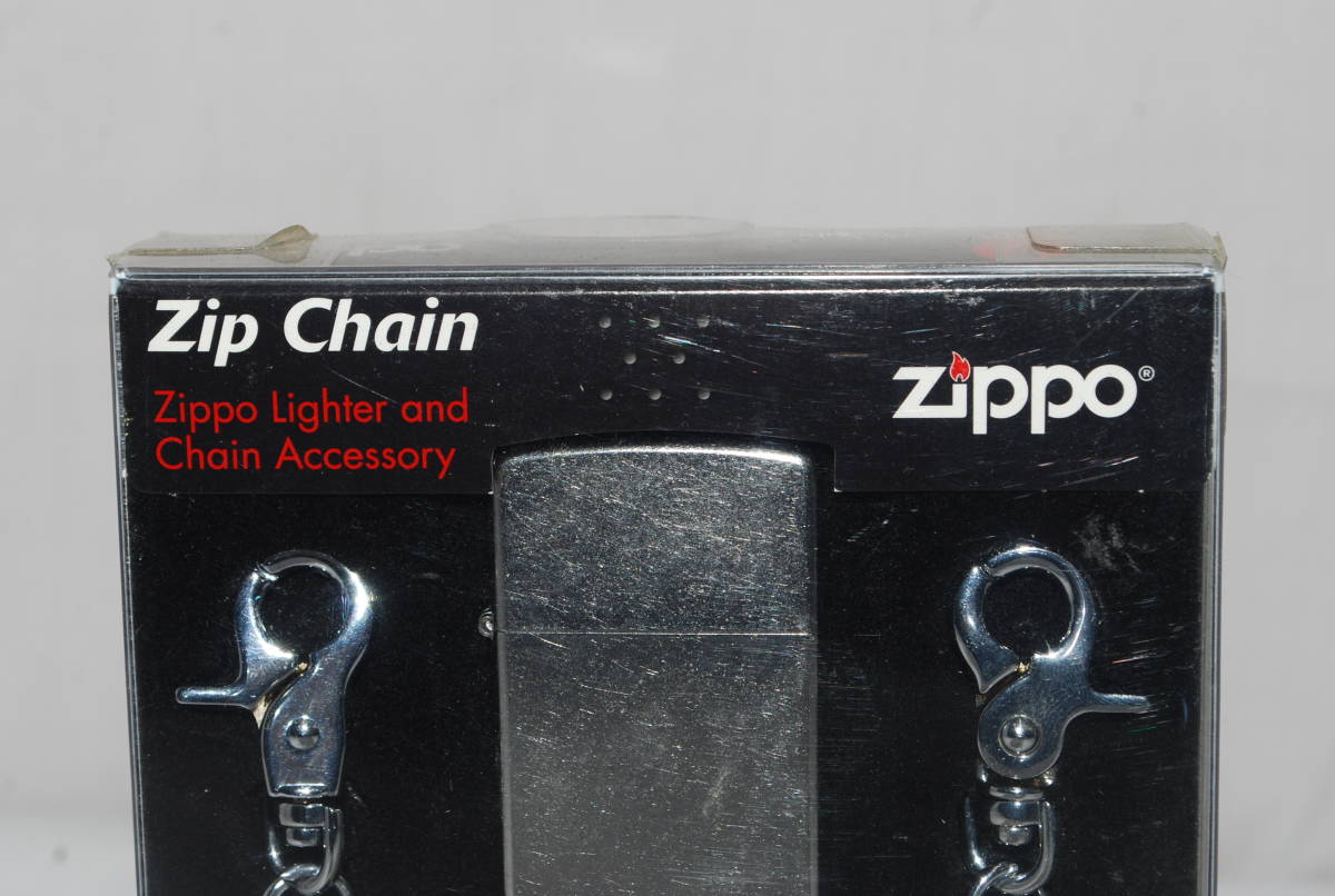 新品 未開封品 ZIPPO 24414 Zip Chain Lighter Combo チェーン付きジッポー Manufacturing Company 16701 368-2700 _画像2