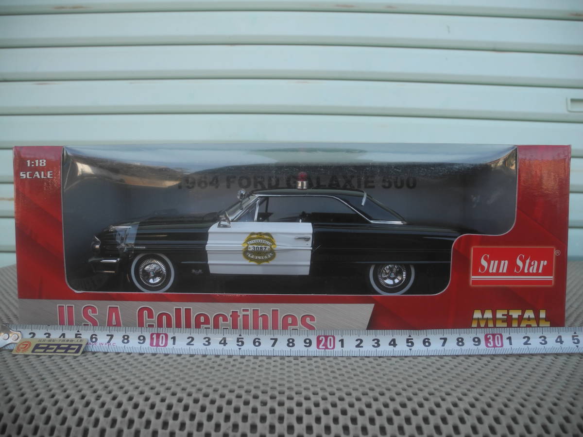 ◎1/18★サンスター 1964FORD GALAXIE 500 MINNEAPOLIS CAR Black/White USA Collectibles #1447