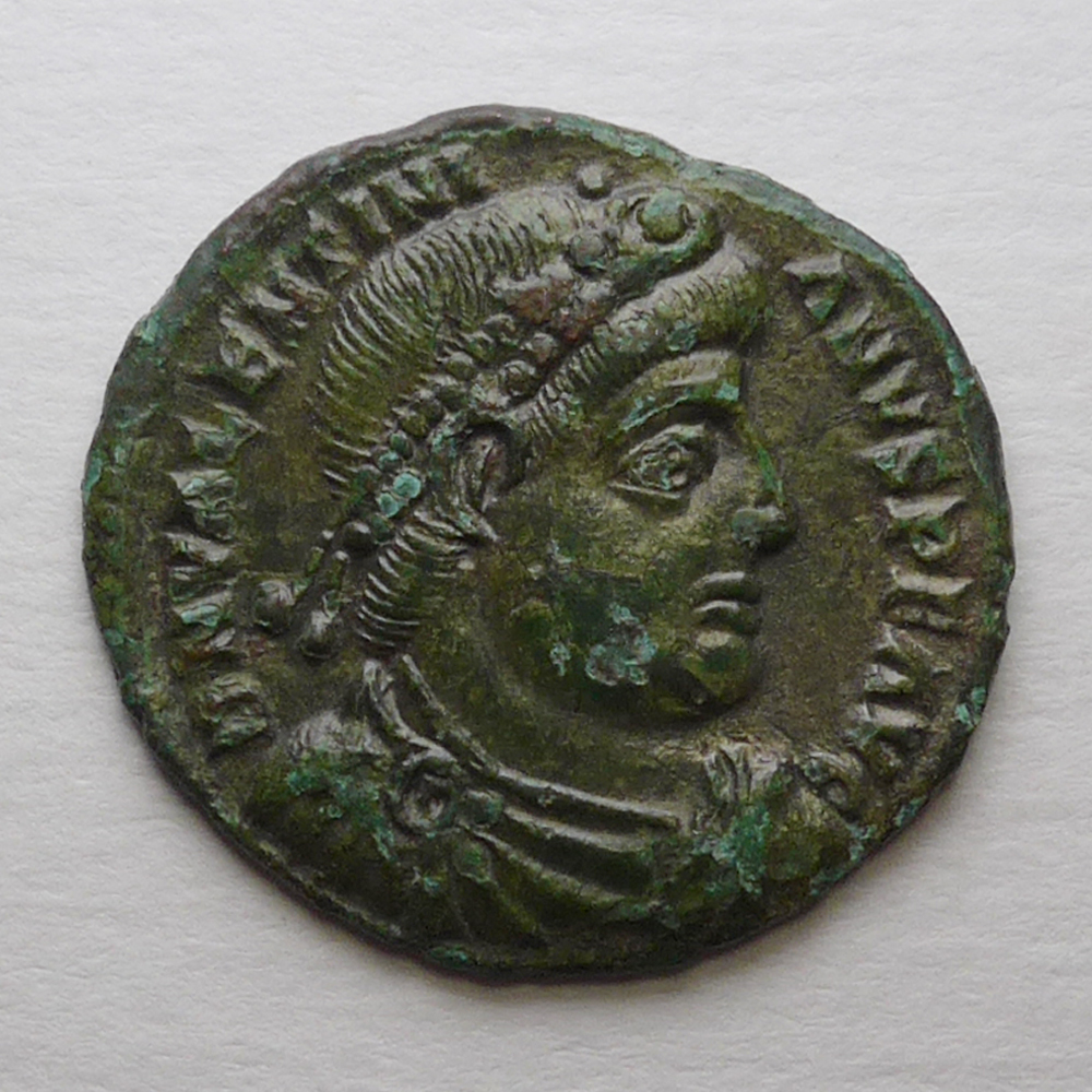 【古代ローマコイン】Valentinian I（ウァレンティニアヌス1世）クリーニング済 ブロンズコイン 銅貨(bL8wHWj7KY)_画像1