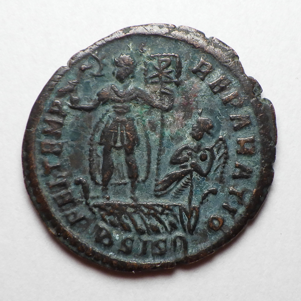 【古代ローマコイン】Constantius II（コンスタンティウス2世）クリーニング済ブロンズコイン 銅貨(we6XAwkuQt)_画像2