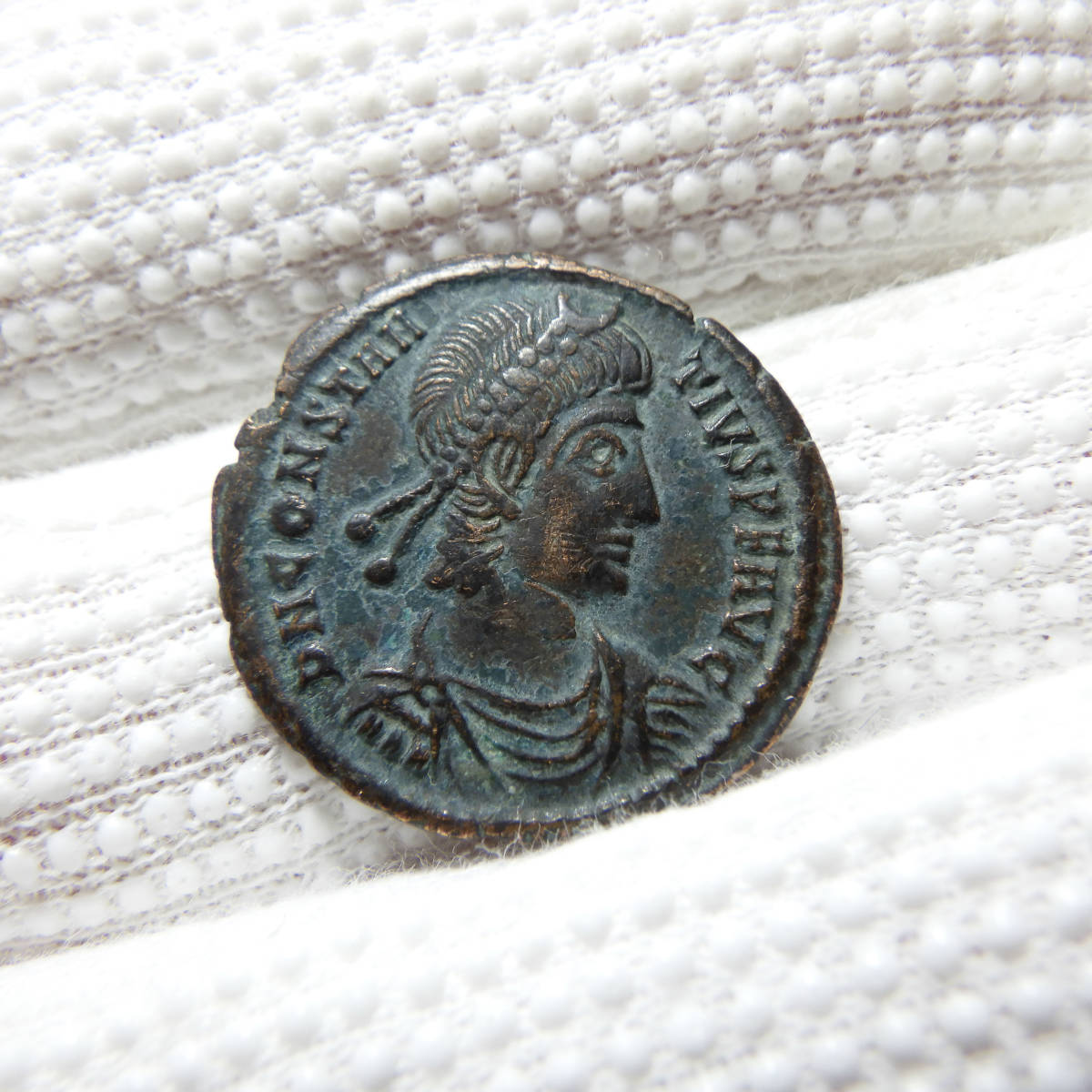 【古代ローマコイン】Constantius II（コンスタンティウス2世）クリーニング済ブロンズコイン 銅貨(we6XAwkuQt)_画像3