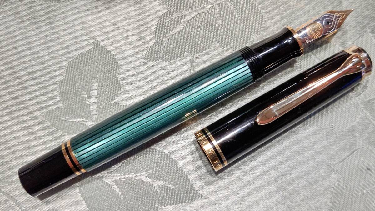 ペリカン 万年筆 M800 緑縞 ペン先 18C-750 F 細字 | labiela.com