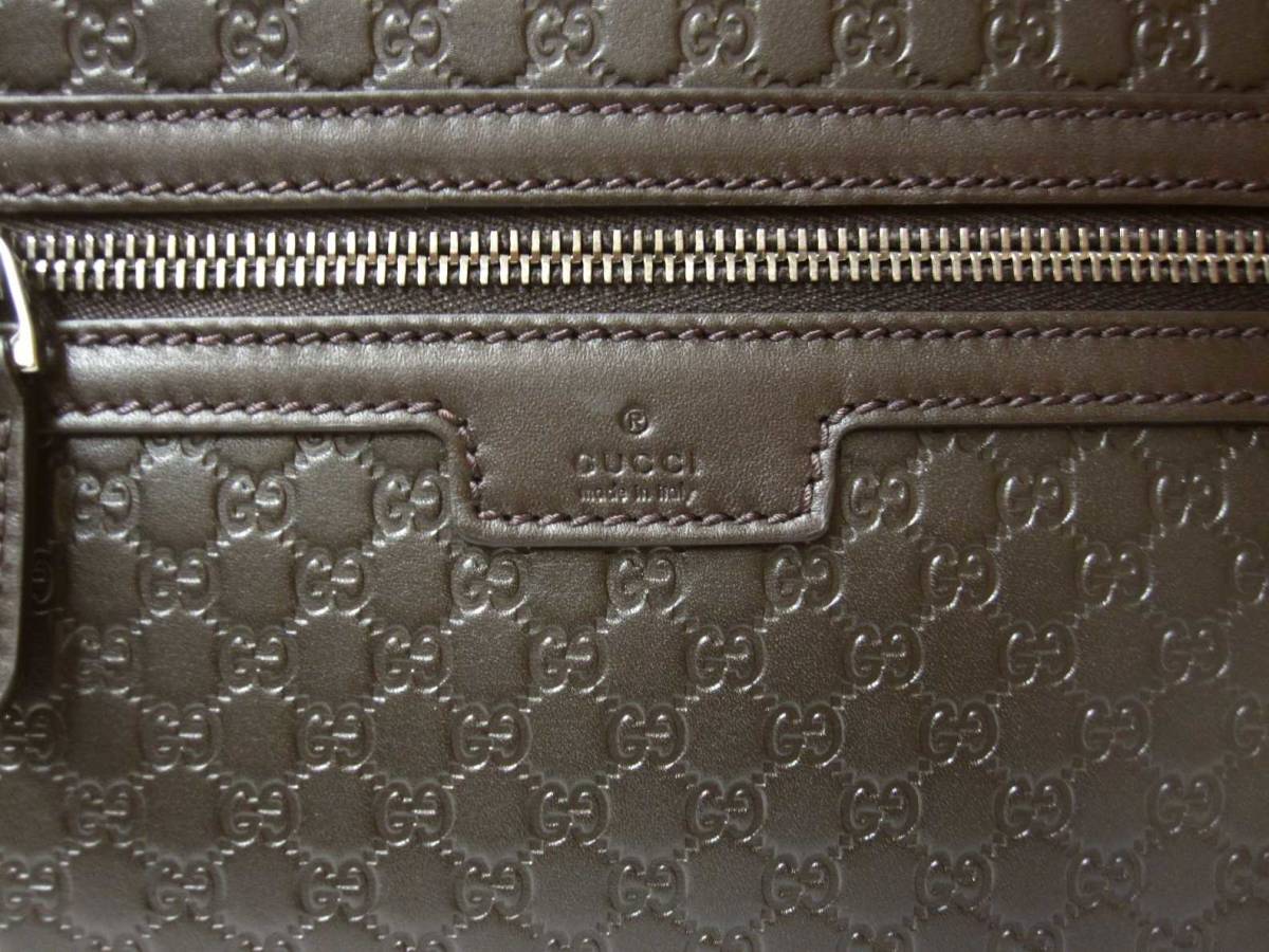 未使用 GUCCI (グッチ) GG マイクログッチシマレザー セカンドバッグ