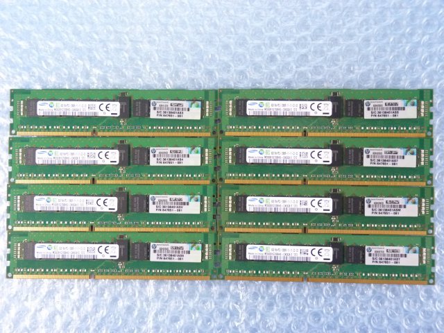 1NDC // 8GB 8枚セット計64GB DDR3-1600 PC3-12800R Registered RDIMM 1Rx4 M393B1G70BH0-CK0Q8 647651-081 664691-001/HP DL360p Gen8取外
