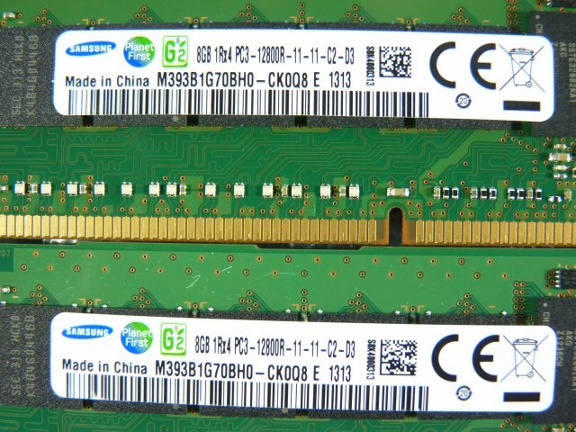 1NDC // 8GB 8枚セット計64GB DDR3-1600 PC3-12800R Registered RDIMM 1Rx4 M393B1G70BH0-CK0Q8 647651-081 664691-001/HP DL360p Gen8取外_画像8