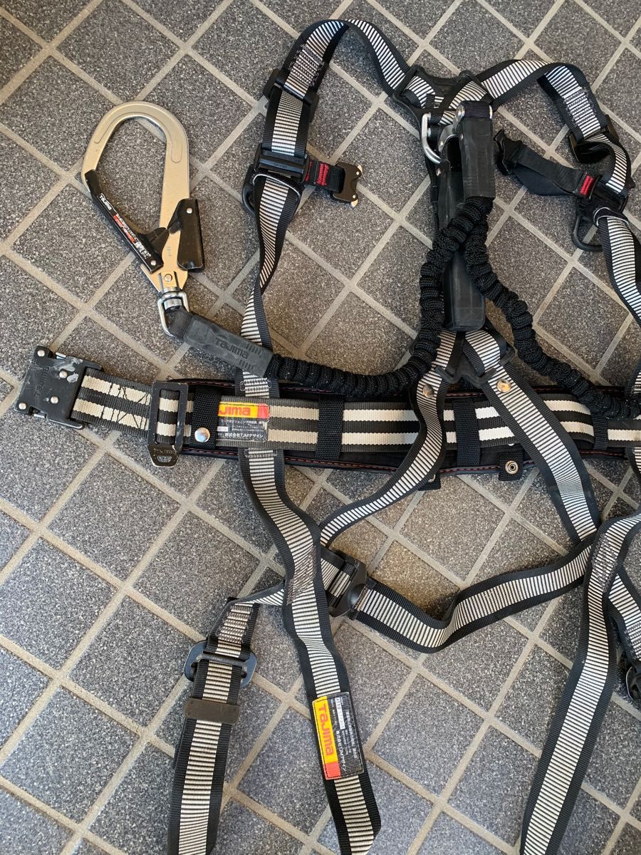新規格フルハーネスZA 新規格対応 墜落制止用器具の規格適合品 タジマ フルハーネス Sサイズフルセット 軽量アルミバックル ブラック Lサイズ