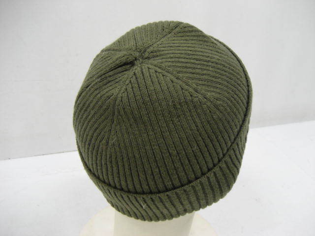 H&M エイチアンドエム ニット帽 帽子 リブ カーキ 緑 グリーン ワンサイズ_画像2