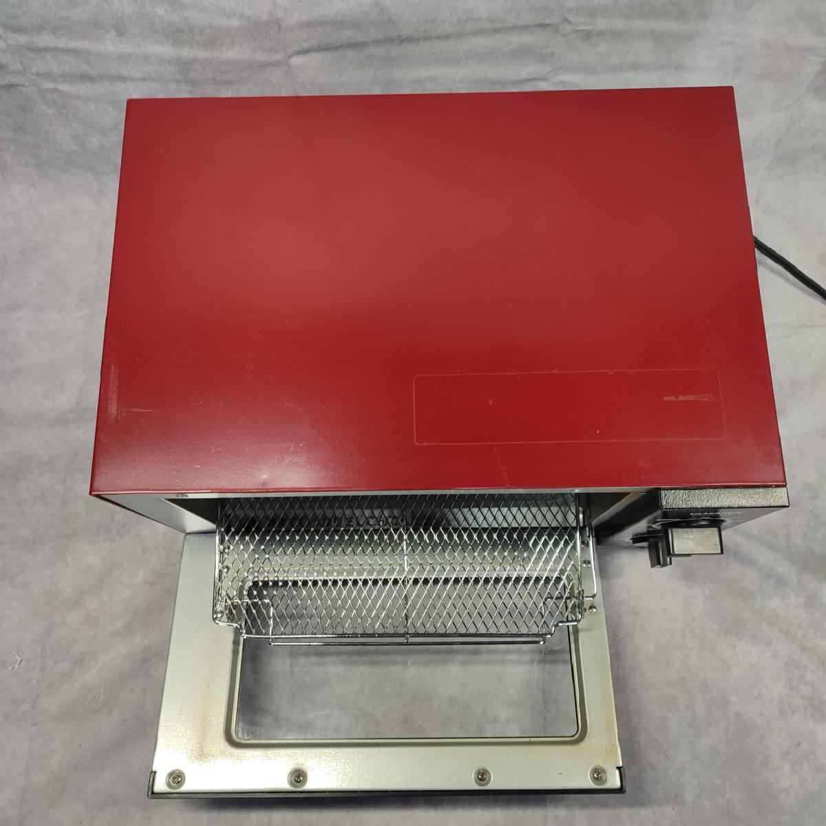 【動作確認済 】 YAMAZENオーブントースターTTD-KC121 （R) 4枚焼 山善 トースター 最高温度80～230℃ AC100 レッド キッチン 家電 ピザの画像3