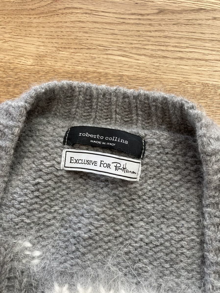 希少 Ron Herman × ROBERTO COLLINA フラワー ニット カーディガン