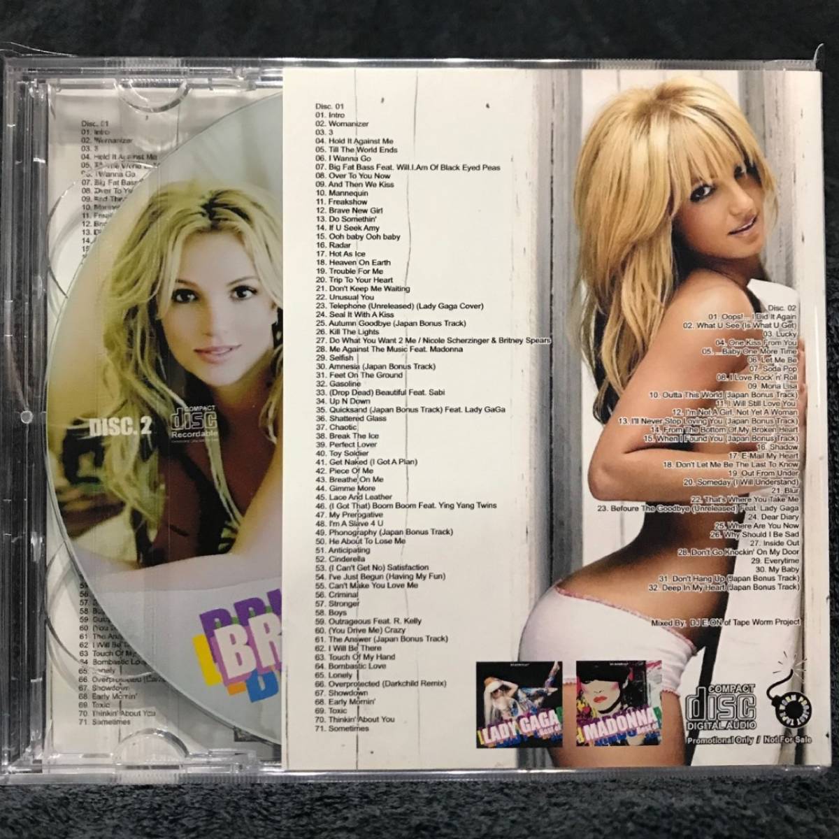 Britney Spears ブリトニースピアーズ 豪華2枚組104曲 完全網羅 メガミックス Best Mega  MixCD【2,210円→在庫処分セール】匿名配送料込