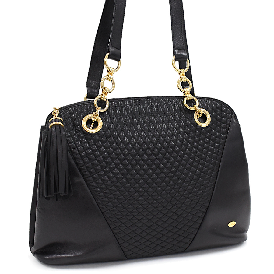 【本日特価】 ショルダーバッグ チェーン バリー キルティング BALLY レディース ゴールド金具 ブラック レザー タッセル かばん、バッグ 【本日特価】 ショルダーバッグ チェーン バリー キルティング BALLY レディース ゴールド金具 ブラック レザー タッセル かばん、バッグ