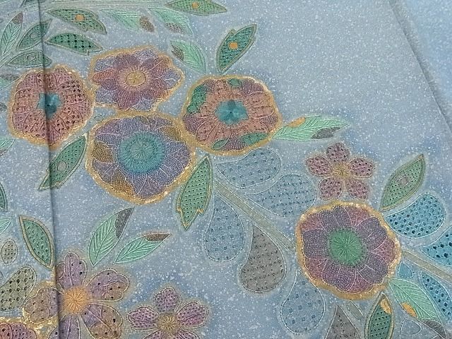 着物屋こころ 訪問着 総刺繍 中国三大刺繍 汕頭刺繍 スワトウ刺繍 草花 ...