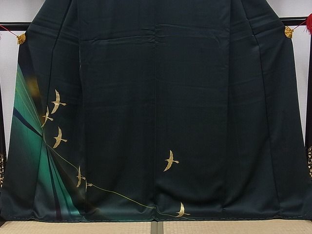 着物屋こころ 染色家 木下茂森 訪問着 飛鳥文 暈し染め 金彩 ロング丈 ...