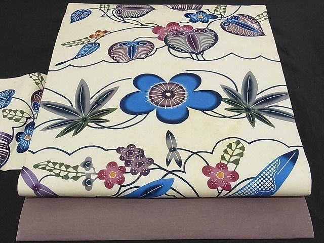 着物屋こころ 城間栄順 本場琉球紅型 塩瀬 九寸名古屋帯 - ヤフオク!