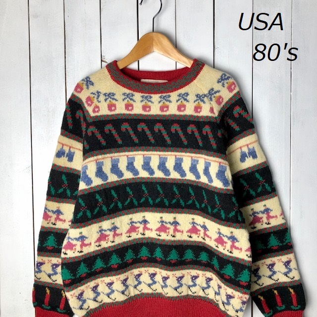 福袋セール】 80s USA古着 レトロ柄 ○197 総柄 アメリカ古着
