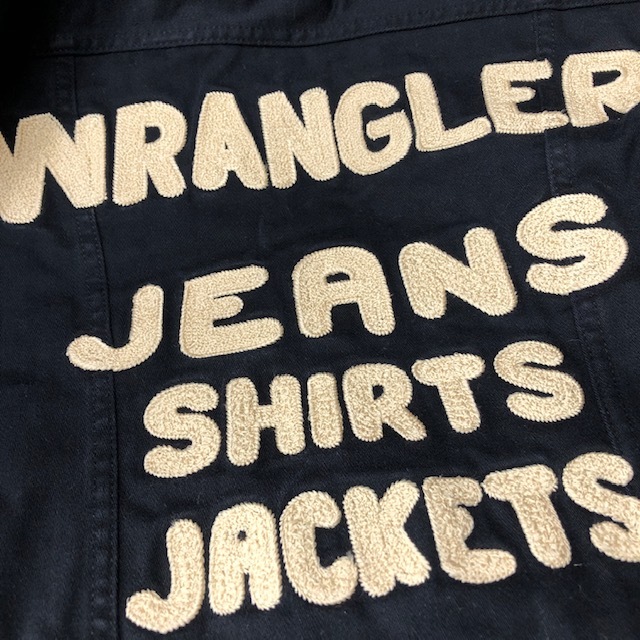 Wrangler ラングラー チャンピオンジャケット 黒 40 L ワッペン Wrangler ラングラー チャンピオンジャケット 黒 40 L ワッペン