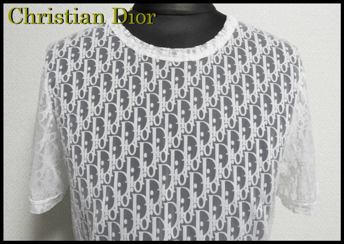 ◇高品質 国内正規品 Christsian Dior オブリーク シースルーTシャツ