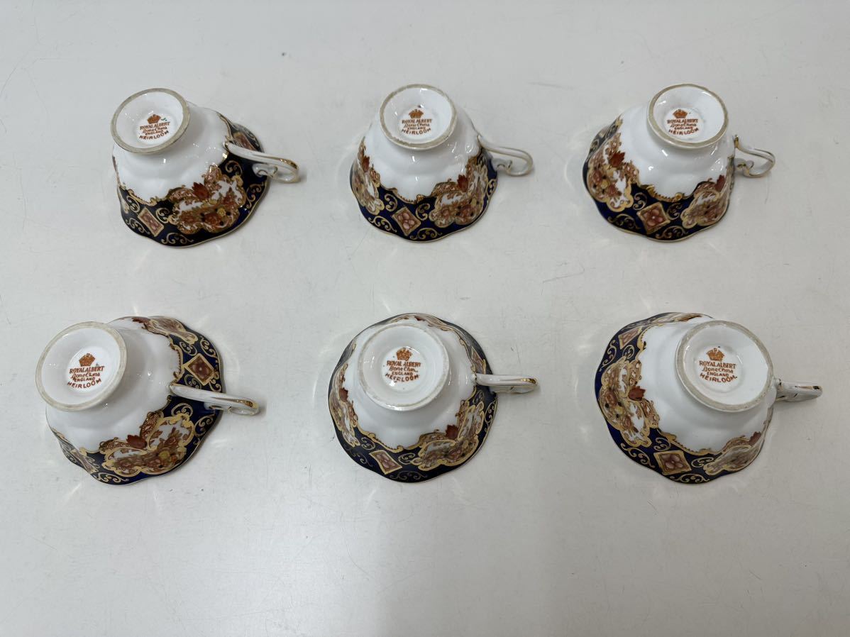 カップ&ソーサー 6客セット HEIRLOOM エアルーム ROYAL ALBERT ロイヤルアルバート 英国製 一円スタート D26_画像4